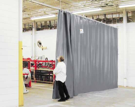 Stock Size Industrial Curtains with Track