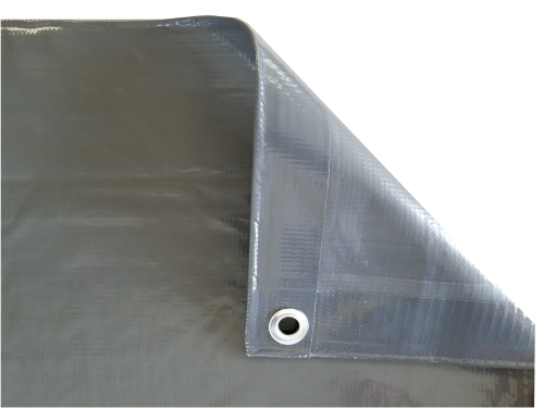 10 oz Vinyl Laminate Tarps - Charcoal Gray