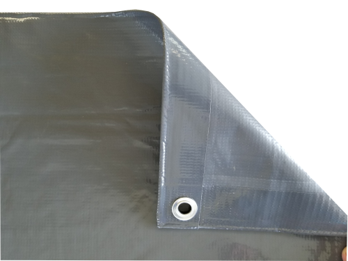 10 oz Vinyl Laminate Tarps - Charcoal Gray