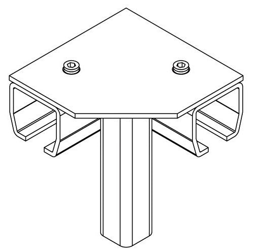Floor Mount 90 Degree Cornder Brackets