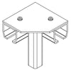 Floor Mount 90 Degree Cornder Brackets