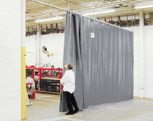 Stock Size Industrial Curtains with Track