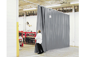 Stock Size Industrial Curtains with Track
