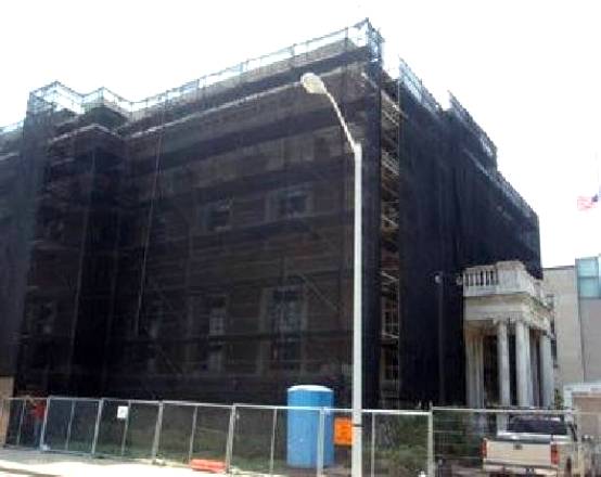 Black Scaffold Debris Netting FR - 10' x 150'