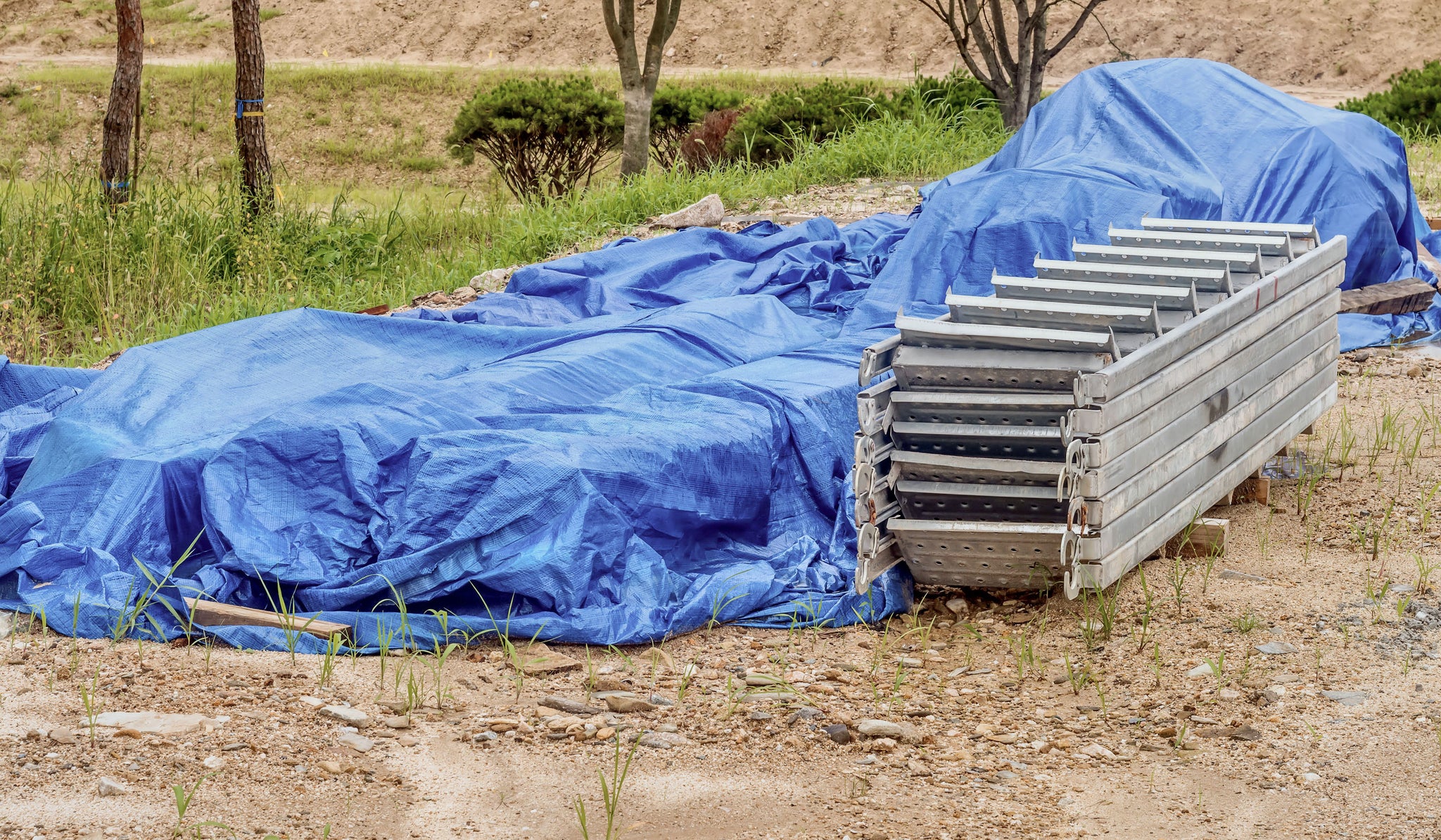 Blue Construction Tarp