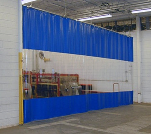 Blue Industrial Curtain