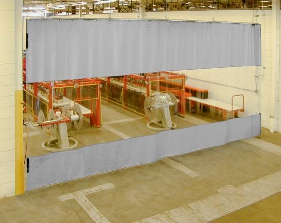 10' H X 12' W Industrial Curtain with Clear Window