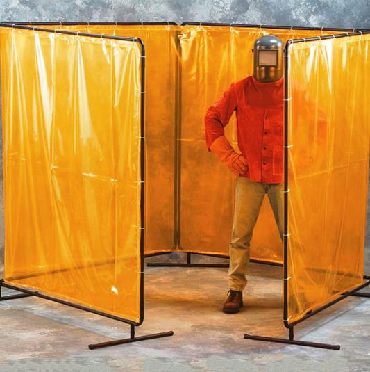 Freestanding Four Panel Welding Screen