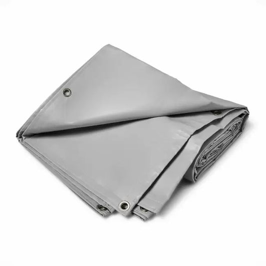 Gray Tarp - 18 oz Heavy Duty Vinyl Tarps