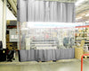 Gray Clear Panel Divider Curtain