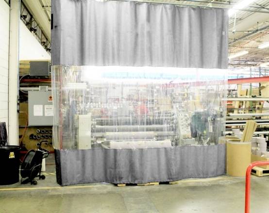 Industrial Curtain with Clear Window
