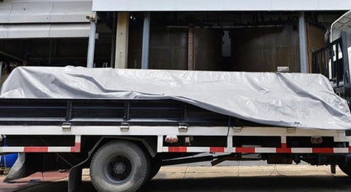 18 oz Gray Vinyl Tarps | Waterproof