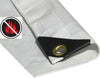 White Heavy Duty Fire Retardant Poly Tarps