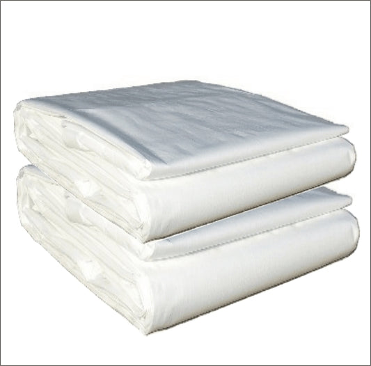 30' X 40' White Super Heavy Duty FR Poly Tarps