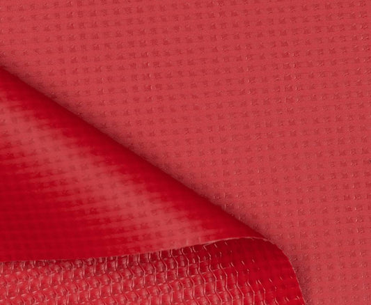 Red Vinyl Laminated Polyester Fire Resistant Fabric 13 oz