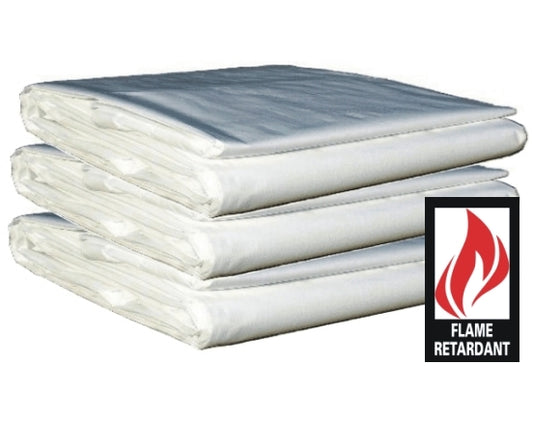 8 Mil White Fire Retardant Poly Tarp