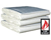 White Flame Resistant Poly Tarps - 8 Mil