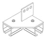 Roller Track 90 Degree Connector Chain Mount Bracket