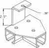 Roller Track "T" Connector Threaded Rod Mount Bracket