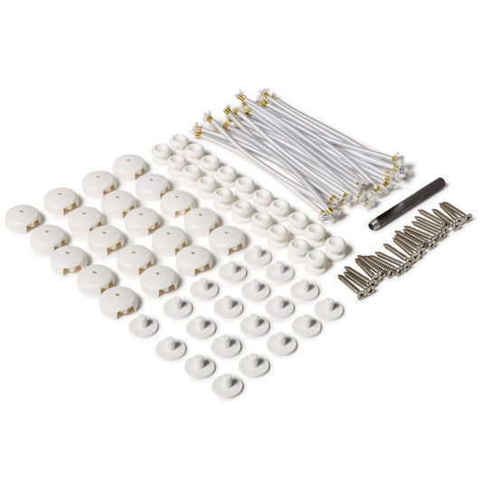 White Shock Cord Clips