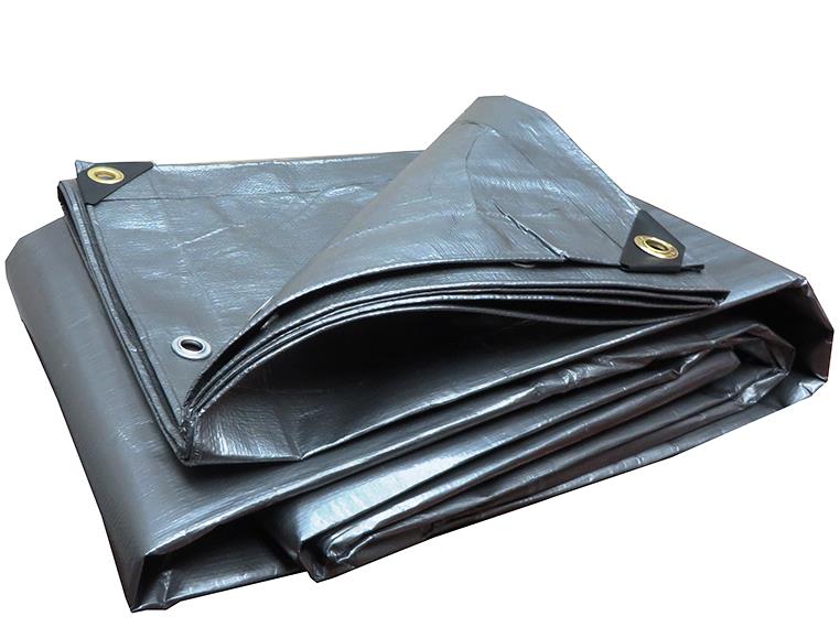 Heavy Duty Silver / Black Poly Tarp