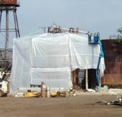 White Hoarding Tarp